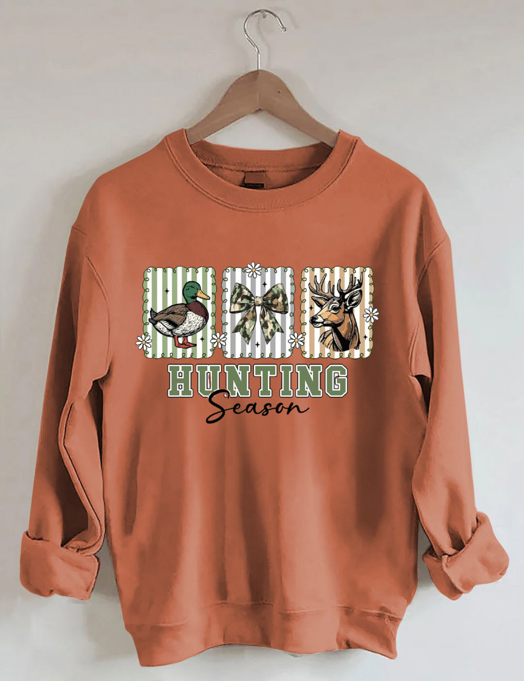 Preppy Camo Bow , Deer Hunting , Duck Hunter Sublimation,Hunting Season Sweatshirt