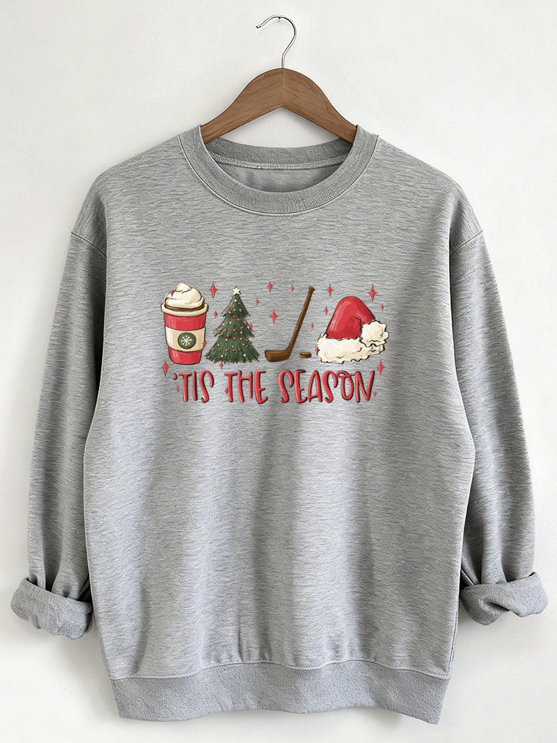 Tis The Season Hockey， Holiday Hockey Christmas Sweatshirt