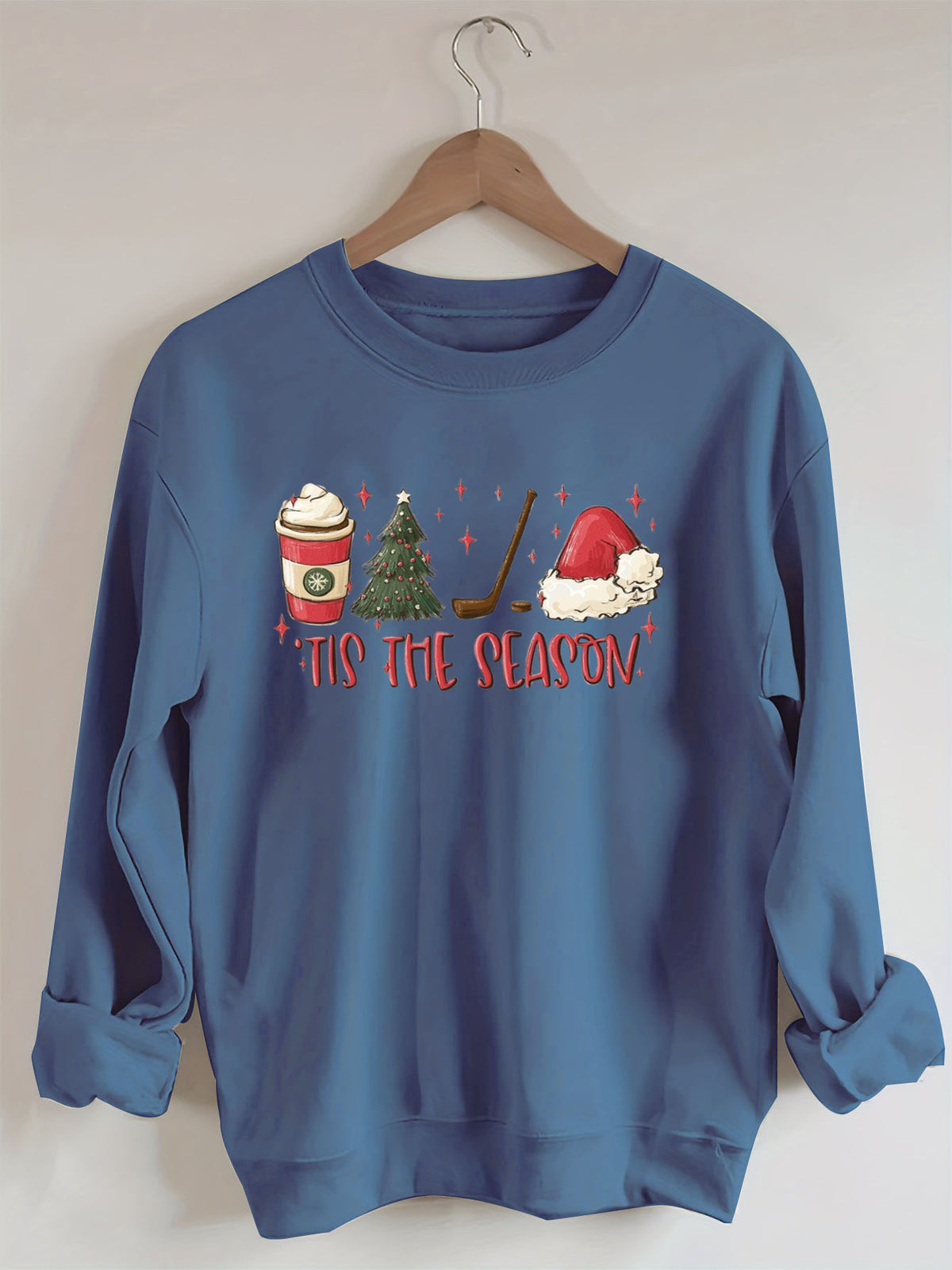 Tis The Season Hockey， Holiday Hockey Christmas Sweatshirt