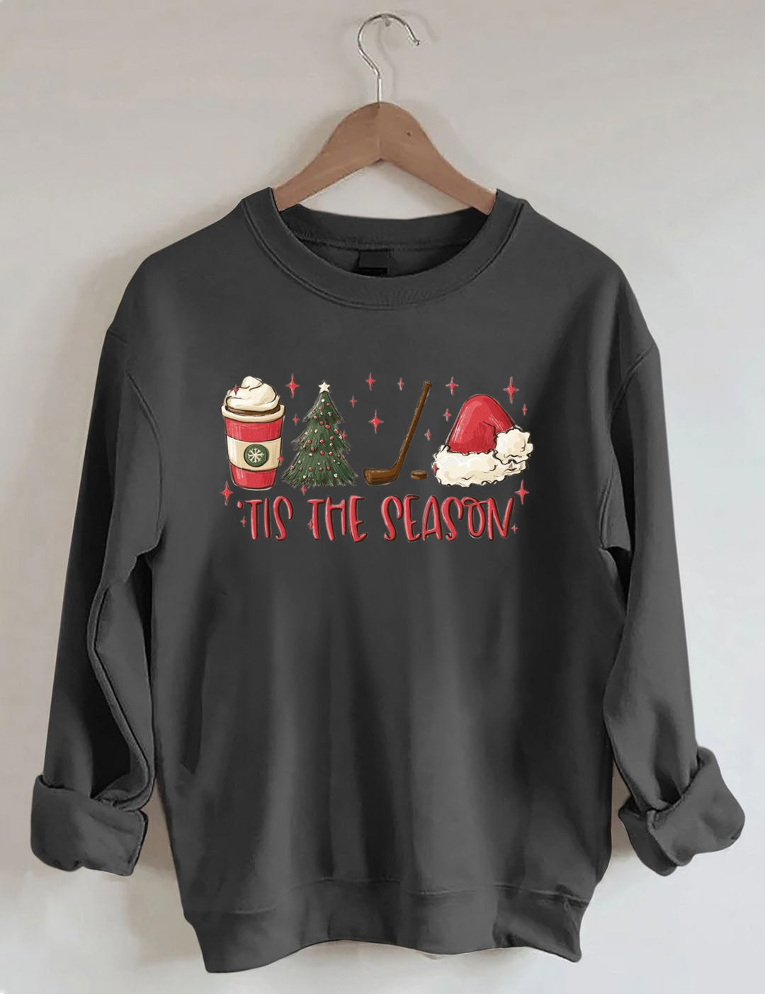 Tis The Season Hockey， Holiday Hockey Christmas Sweatshirt
