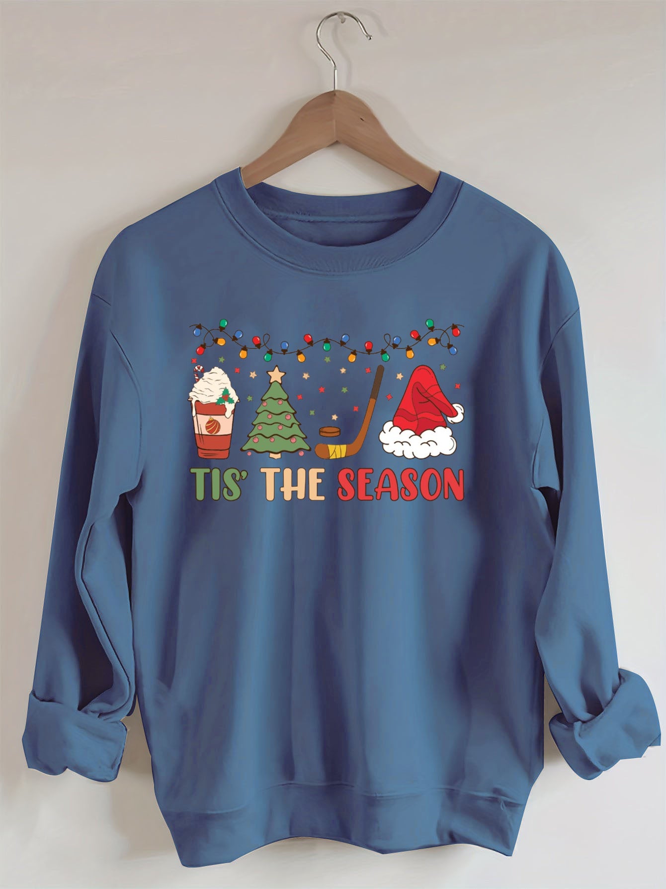 Tis The Season Hockey， Holiday Hockey Christmas Sweatshirt