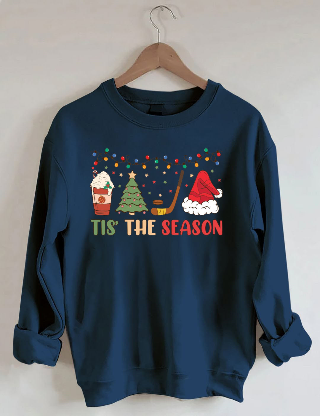 Tis The Season Hockey， Holiday Hockey Christmas Sweatshirt