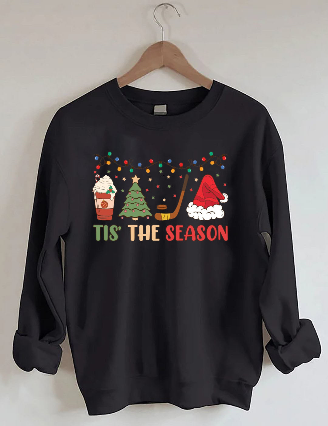 Tis The Season Hockey， Holiday Hockey Christmas Sweatshirt