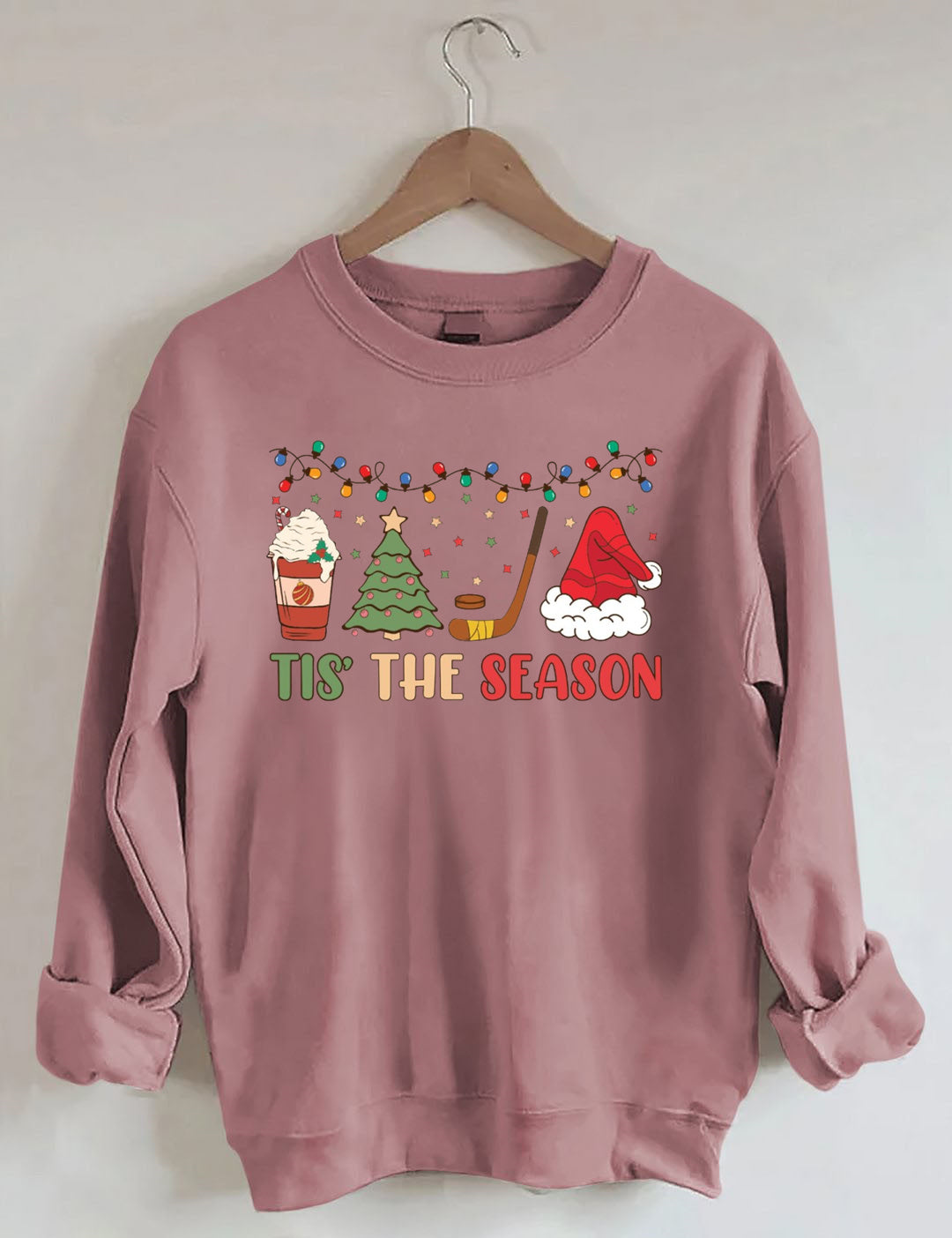 Tis The Season Hockey， Holiday Hockey Christmas Sweatshirt
