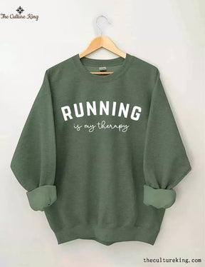 Running Is My Therapy Sweatshirt