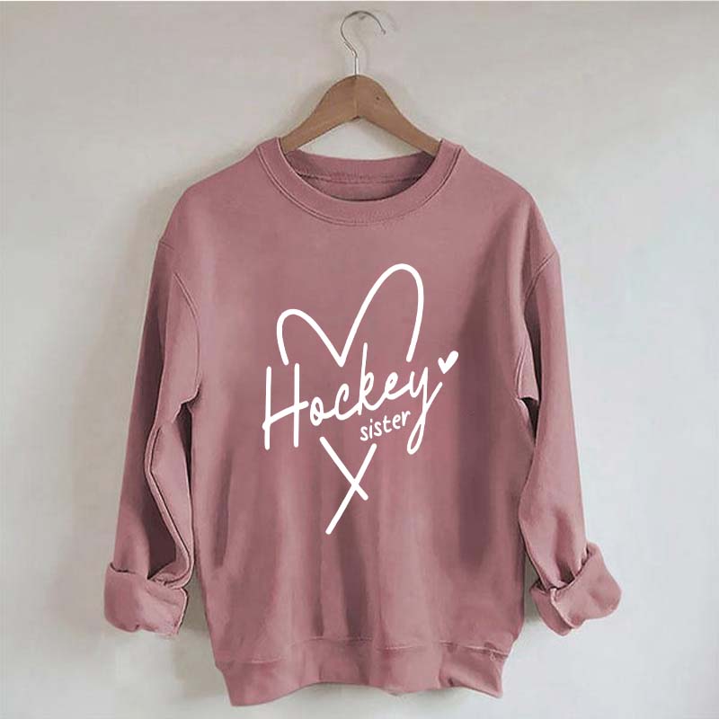 Hockey Sister Heart Sweatshirt