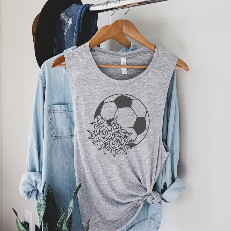 Flowers Soccer Tanks Top