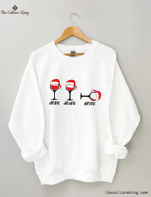Christmas Wine Glasses Sweatshirt