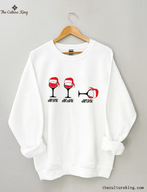 Christmas Wine Glasses Sweatshirt