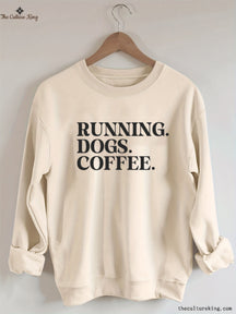 Running Dogs and Coffee Sweatshirt (You can customize this sweatshirt)