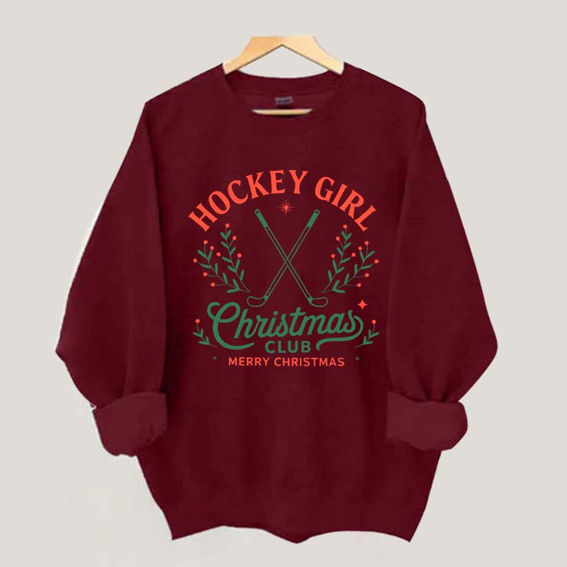 Hockey Girl Christmas Club Sweatshirt