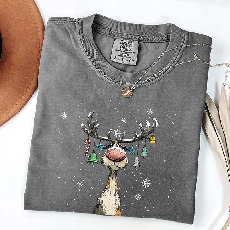 Comfort Colors Vintage Reindeer T-Shirt