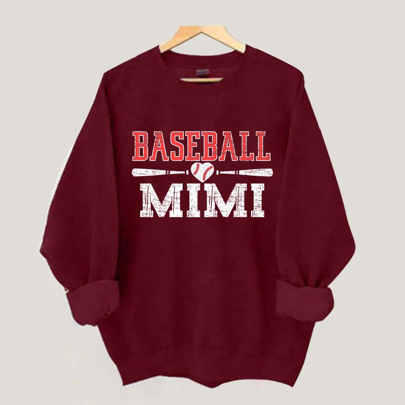 Mimi Baseball Ladies Cute Sweatshirt