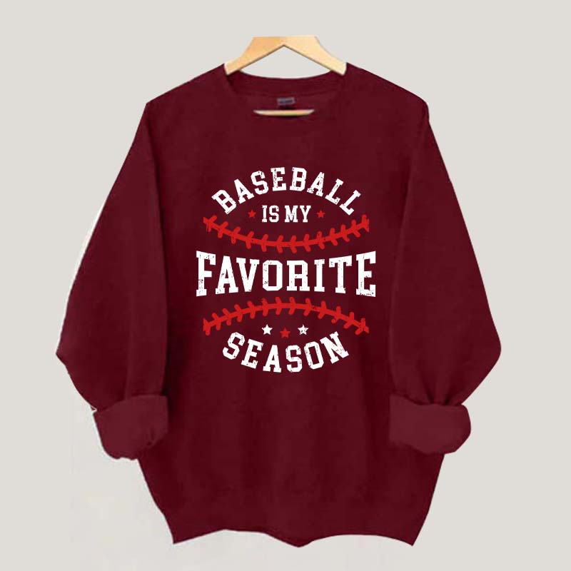 Retro Baseball Is My Favorite Season Sweatshirt