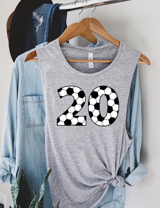 Soccer Custom Number Tank Top