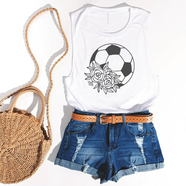 Flowers Soccer Tanks Top