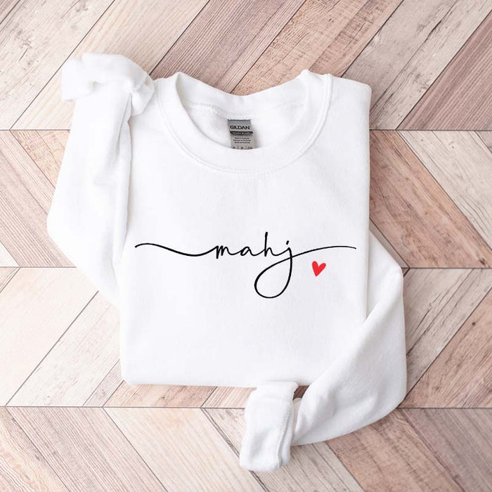 Cute Minimalistic Mahjong Sweatshirt