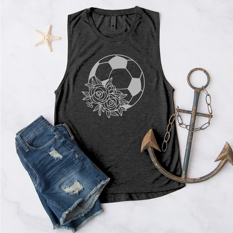 Flowers Soccer Tanks Top