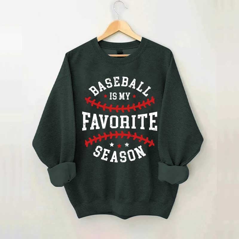 Retro Baseball Is My Favorite Season Sweatshirt