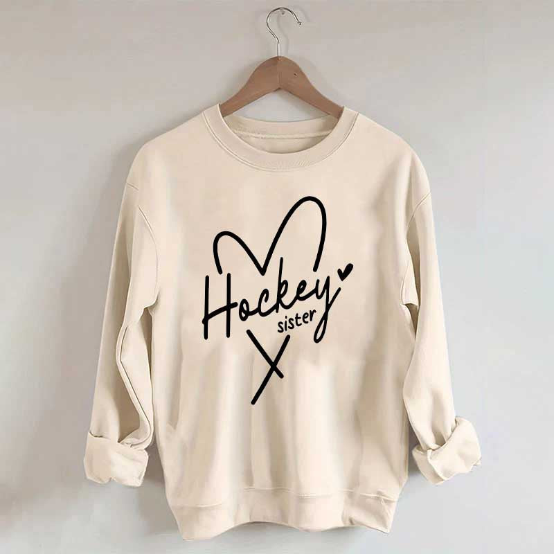 Hockey Sister Heart Sweatshirt