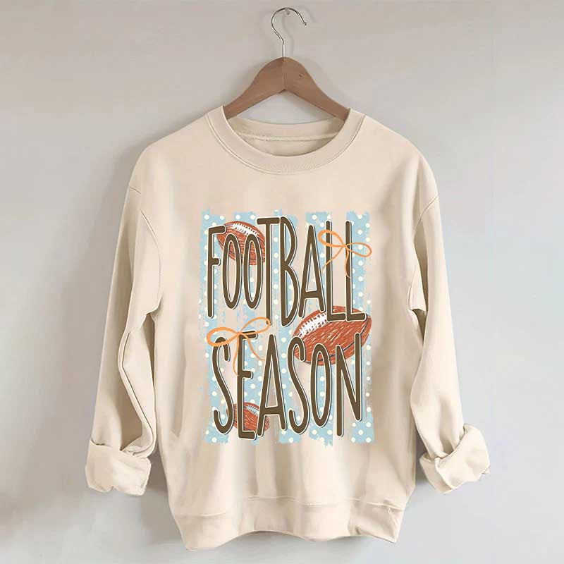 Trendy Stripes Football Mom Sweatshirt
