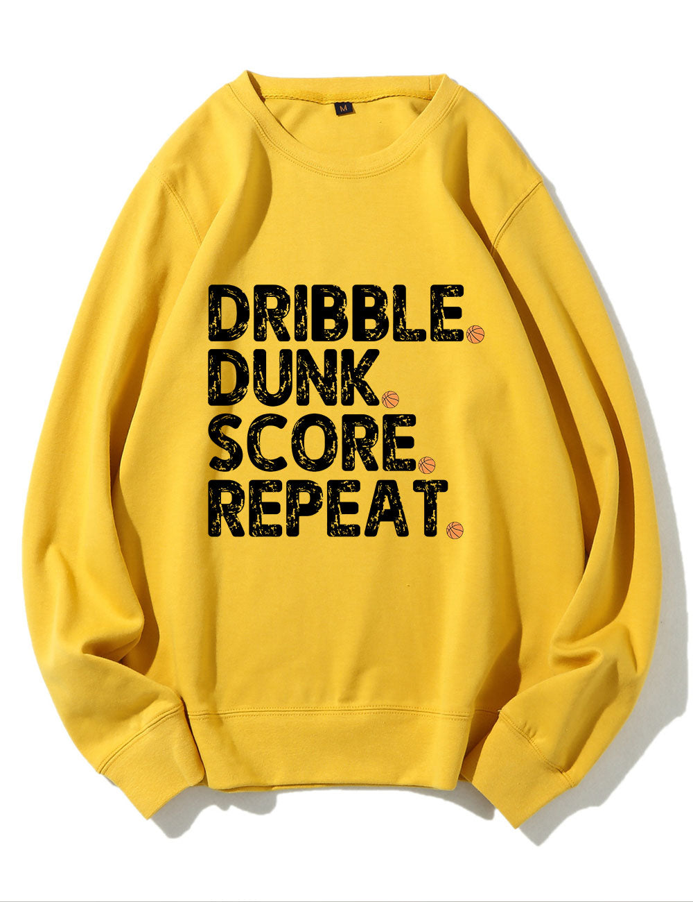 Dribble Dunk Score Repeat Funny Basketball Sweatshirt
