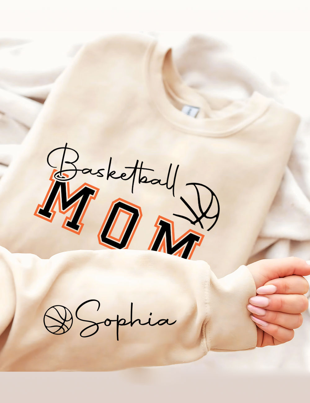 Custom Name Basketball Mom Sweatshirt