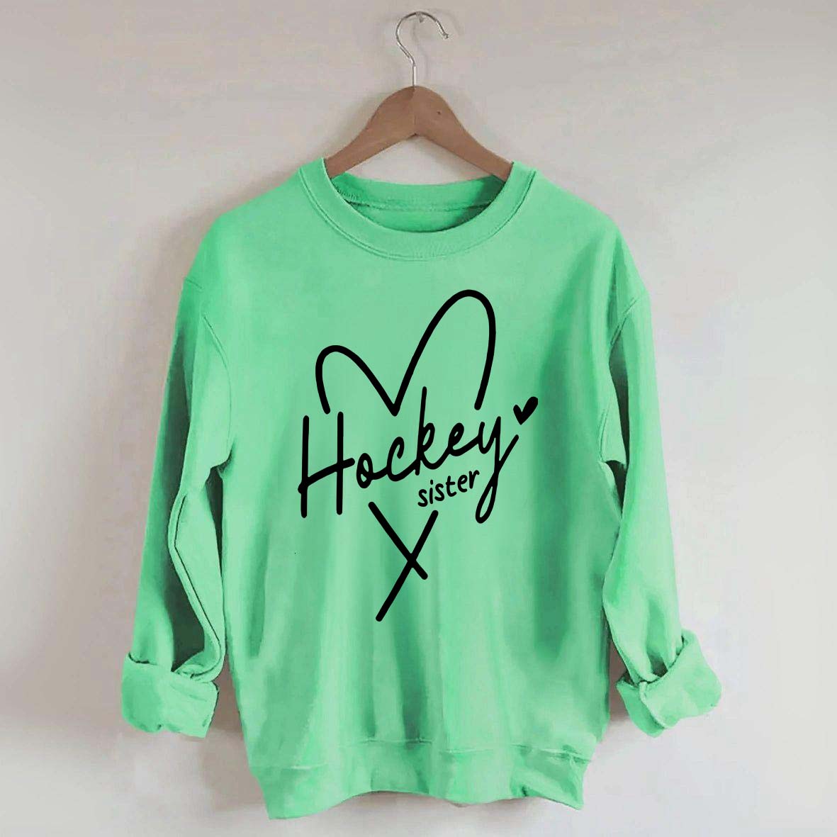 Hockey Sister Heart Sweatshirt