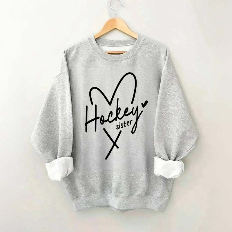 Hockey Sister Heart Sweatshirt