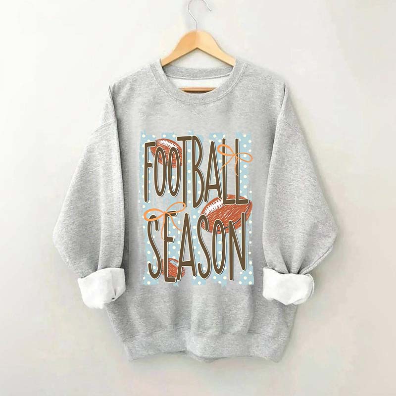 Trendy Stripes Football Mom Sweatshirt