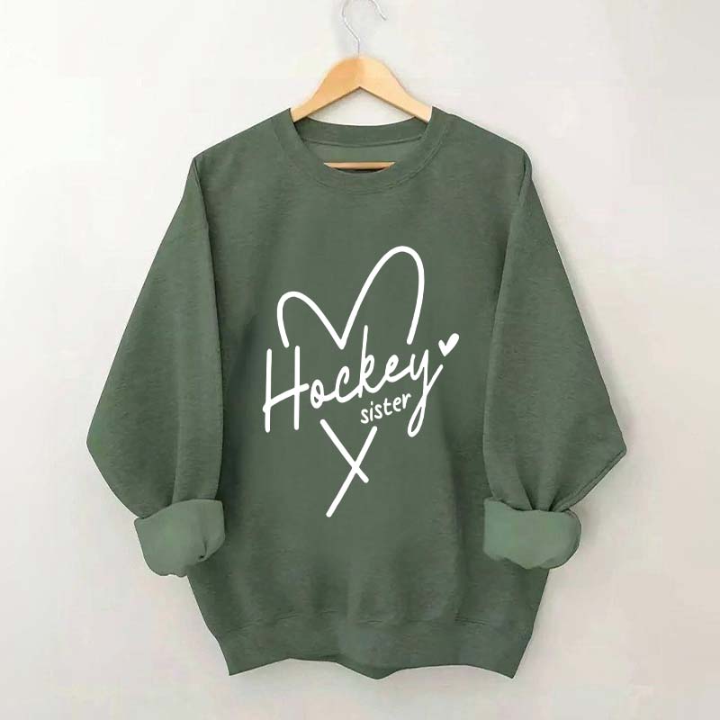 Hockey Sister Heart Sweatshirt