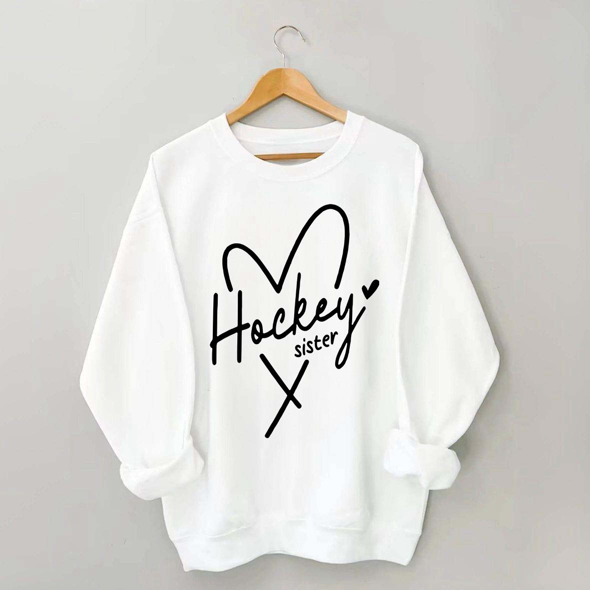 Hockey Sister Heart Sweatshirt