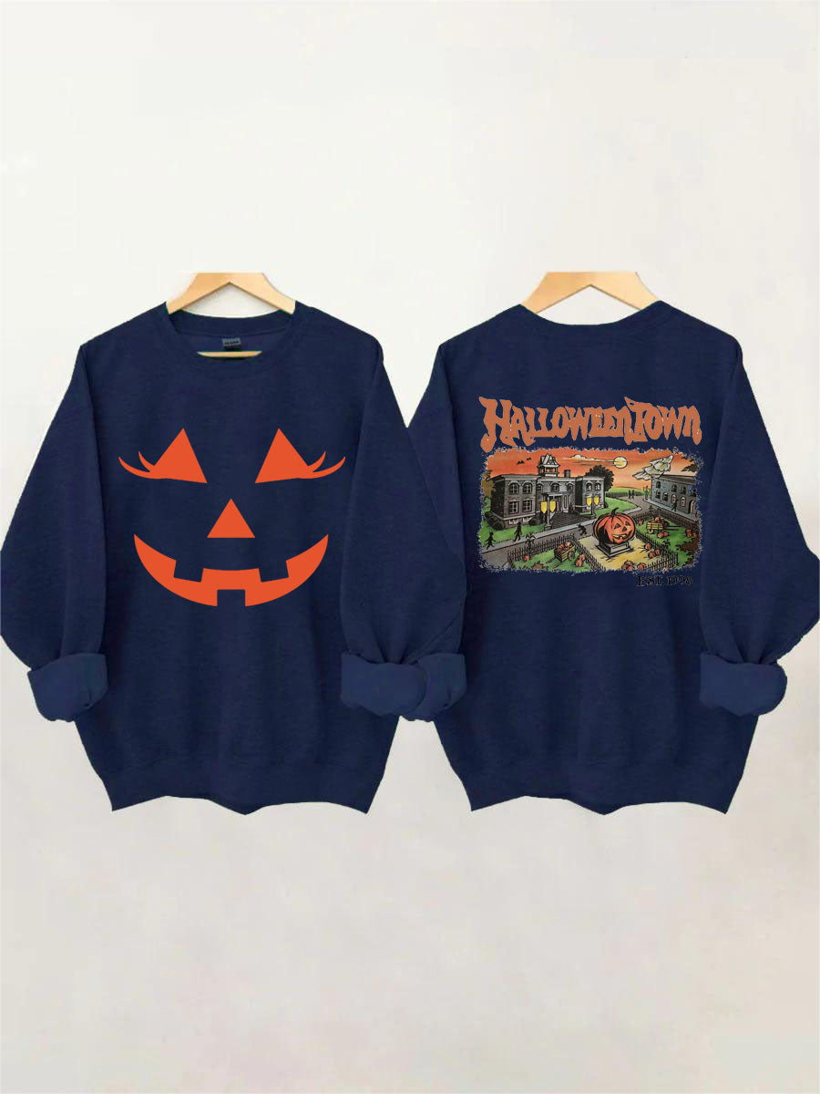 Smile Pumpkin Halloweentown Sweatshirt