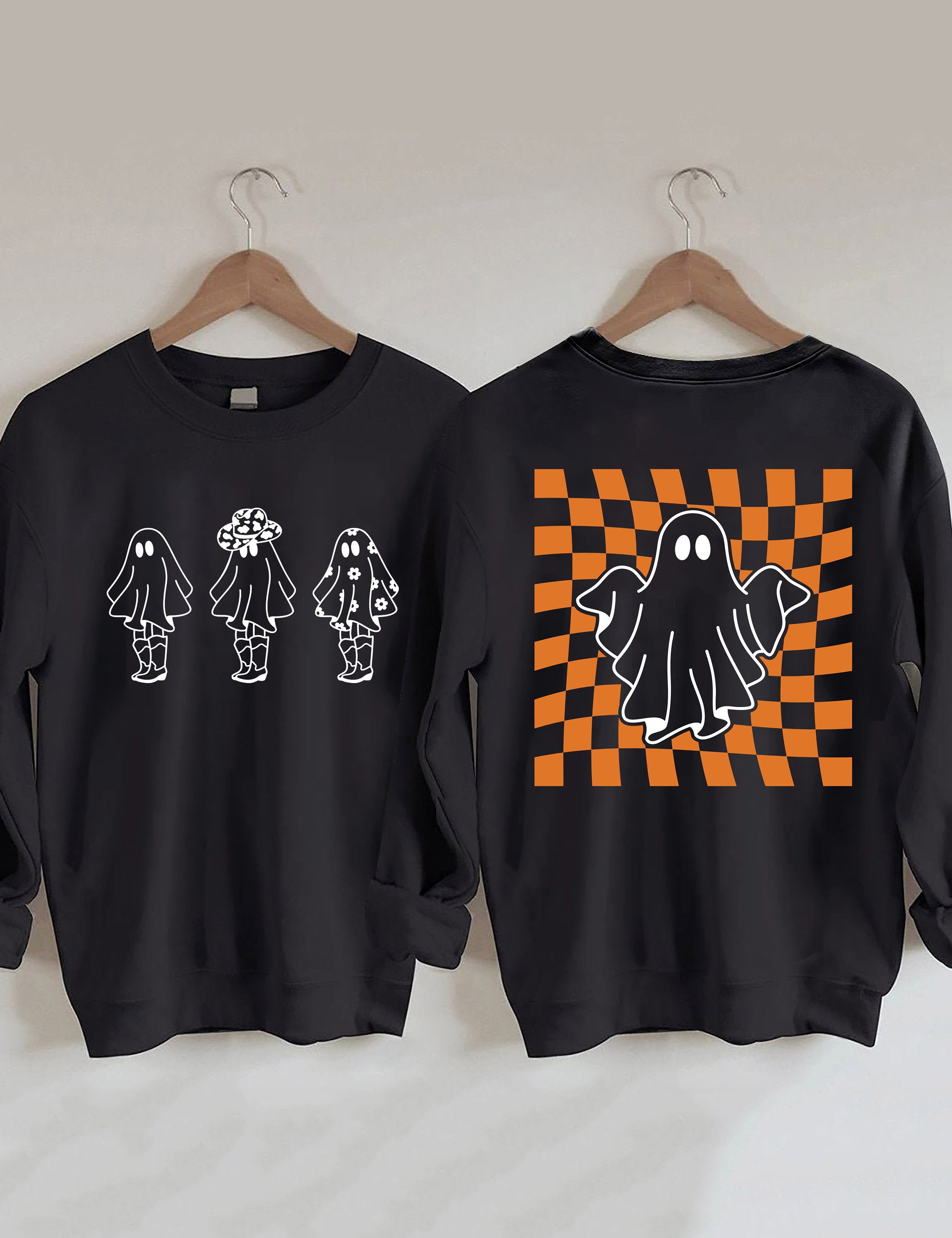 Ghost Outline Spooky Season Sweatshirt