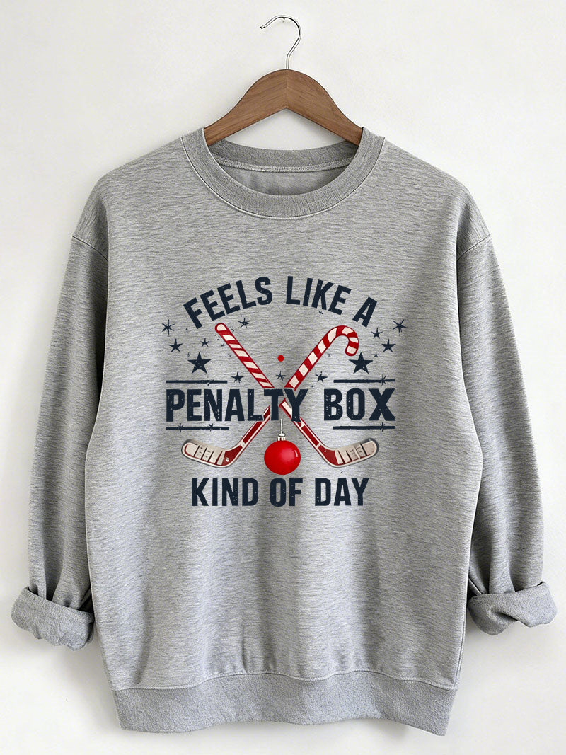 Hockey Penalty Box Christmas Sweatshirt.
