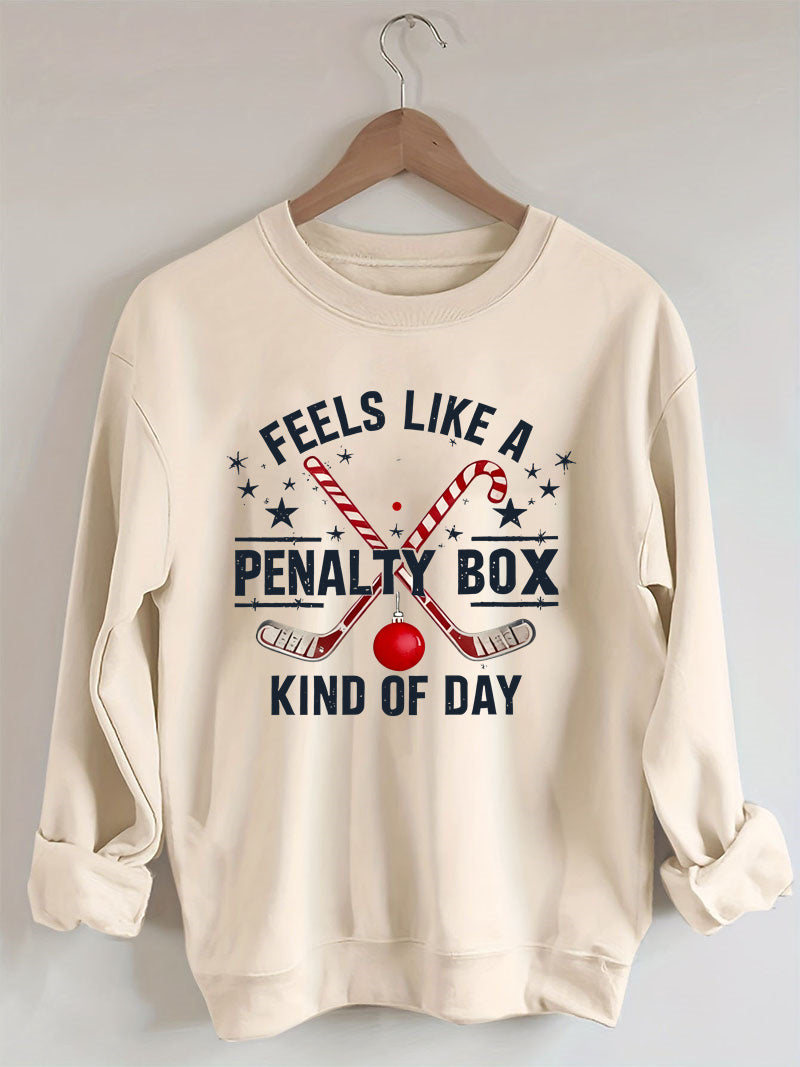 Hockey Penalty Box Christmas Sweatshirt.