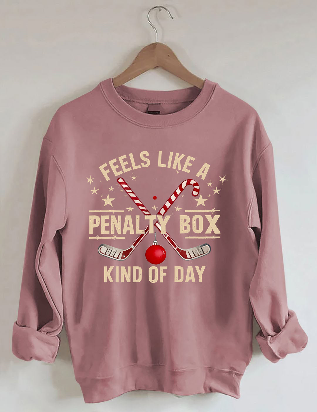 Hockey Penalty Box Christmas Sweatshirt.