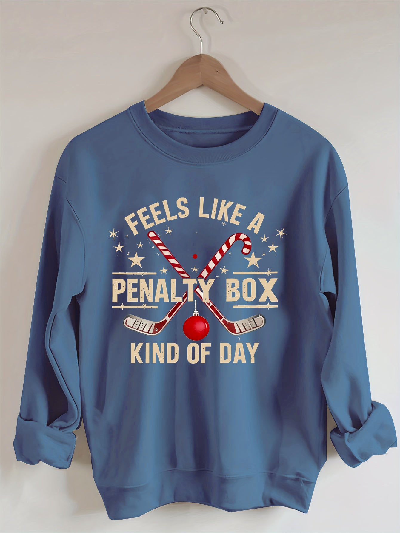 Hockey Penalty Box Christmas Sweatshirt.