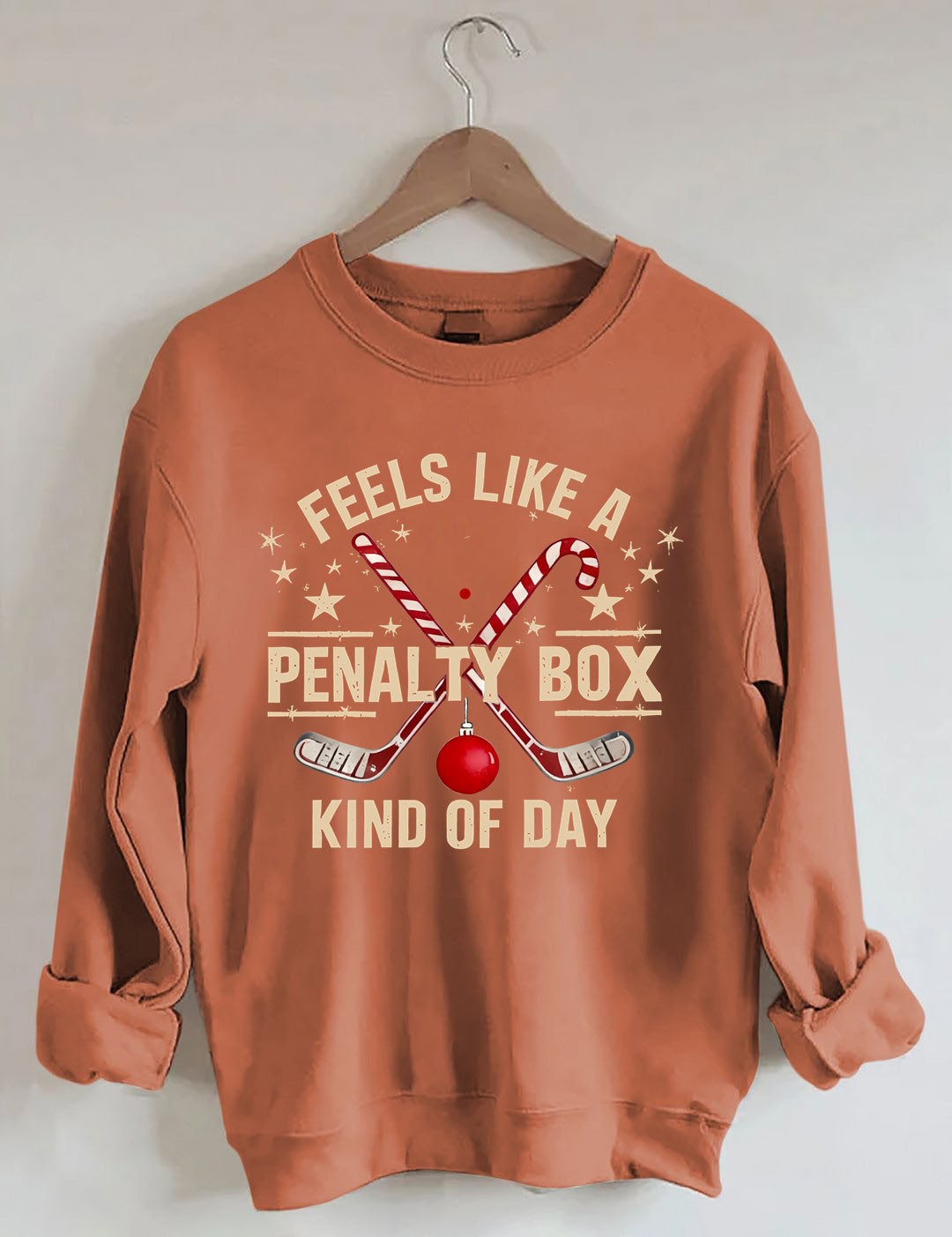 Hockey Penalty Box Christmas Sweatshirt.