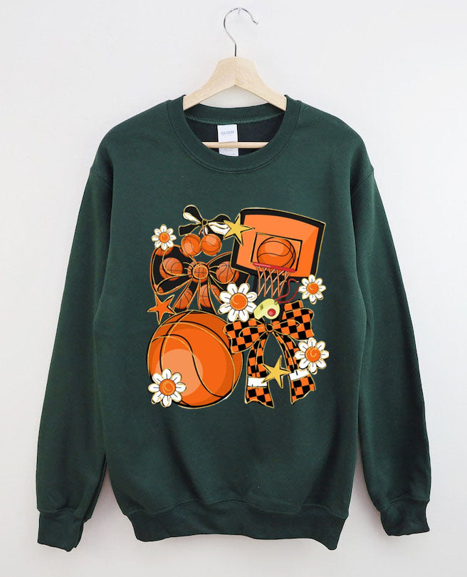 Basketball Coquette, Game Day Basketball Sweatshirt