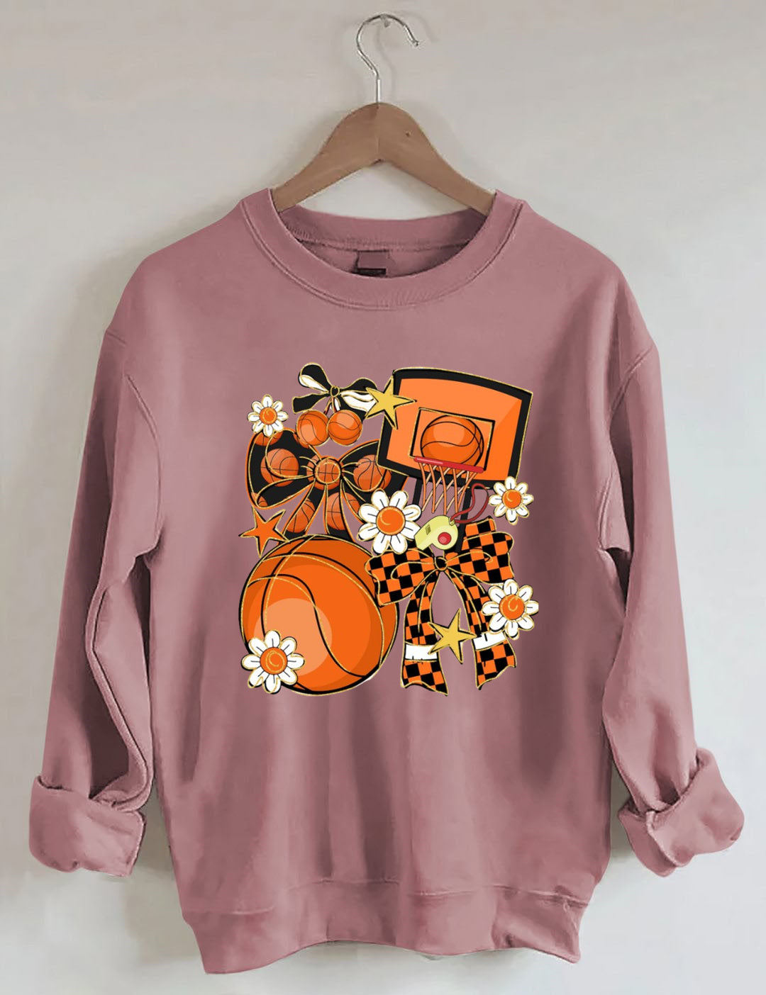 Basketball Coquette, Game Day Basketball Sweatshirt