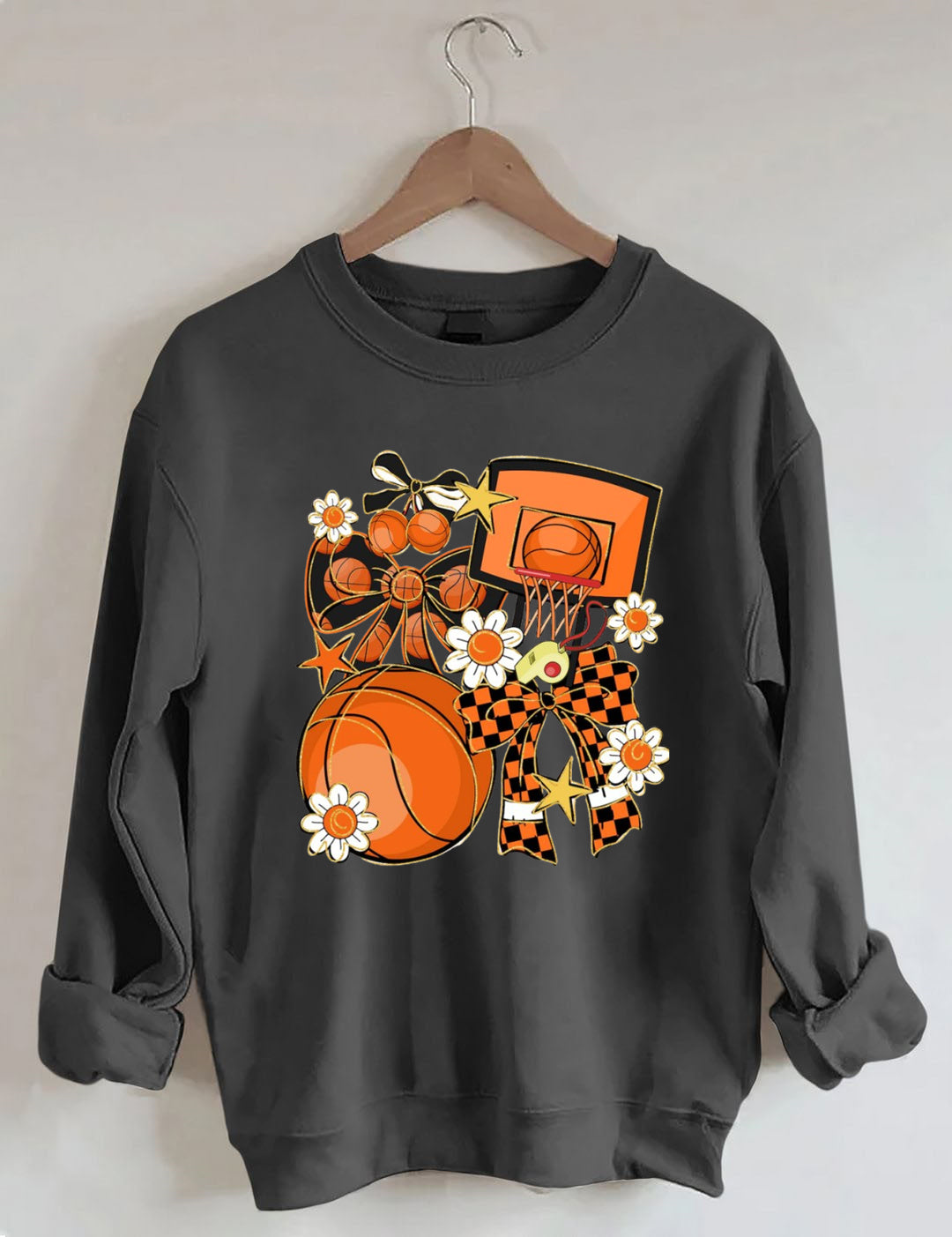 Basketball Coquette, Game Day Basketball Sweatshirt