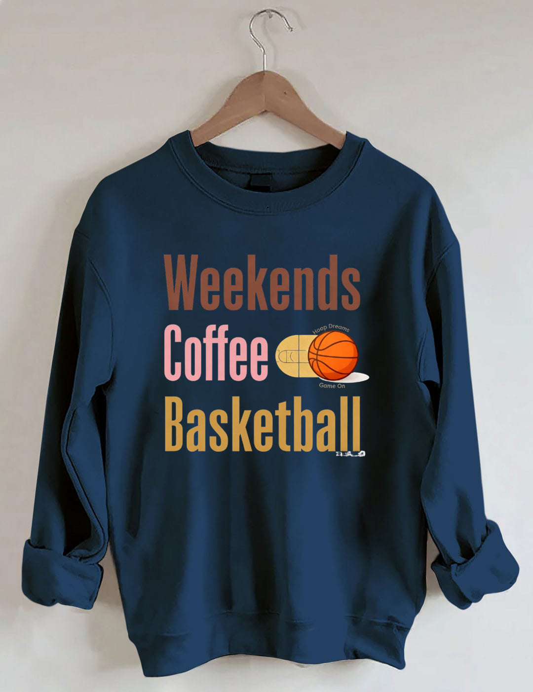 Weekends Coffee Basketball Sweatshirt