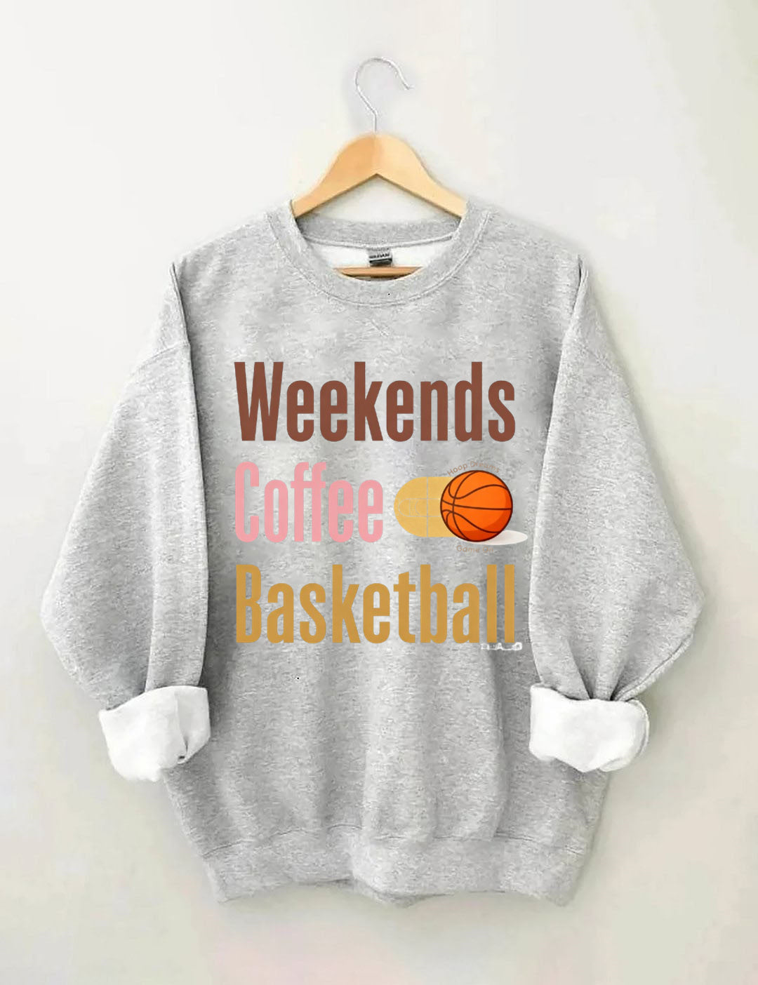 Weekends Coffee Basketball Sweatshirt