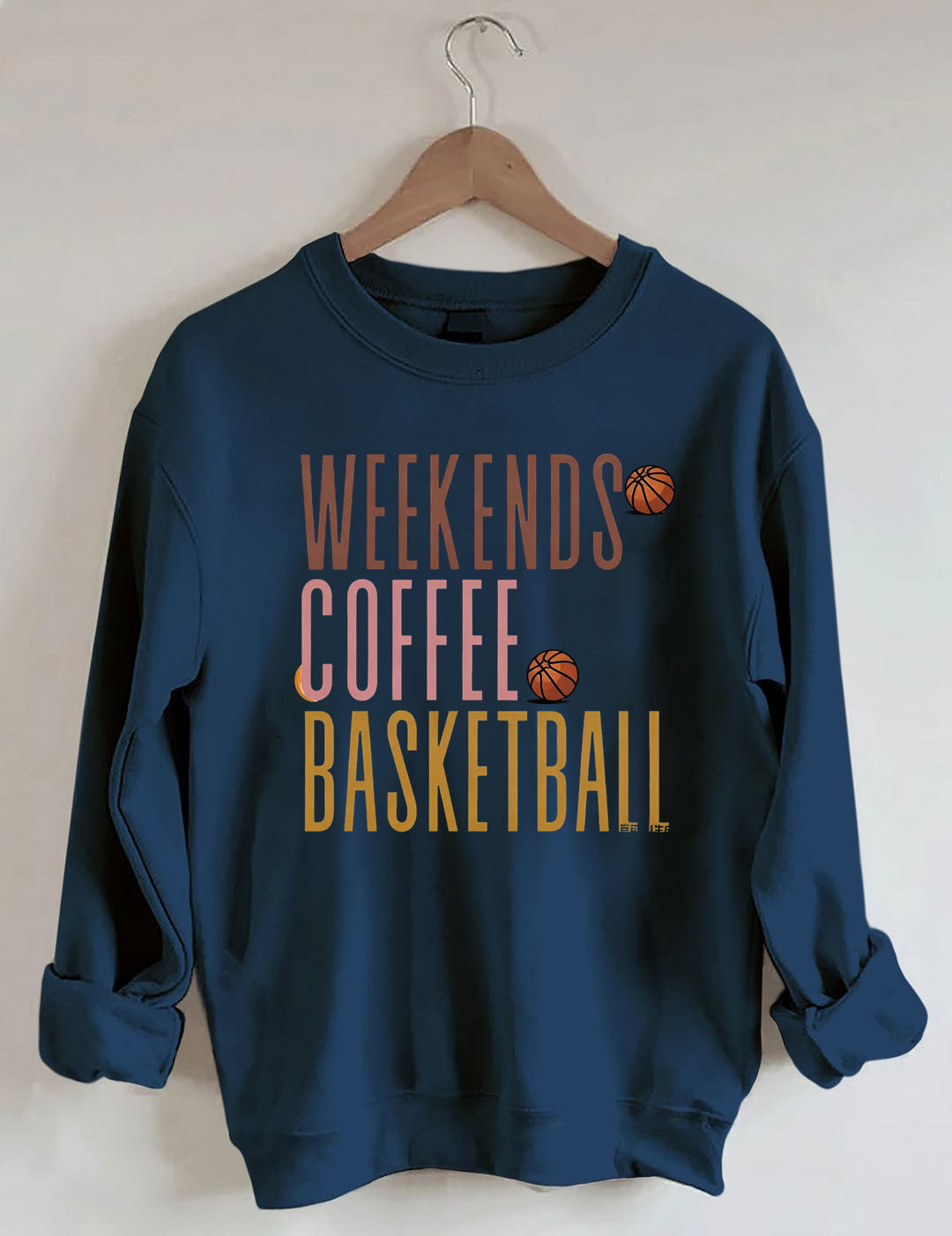 Weekends Coffee Basketball Sweatshirt