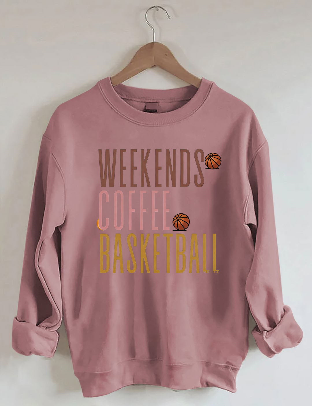 Weekends Coffee Basketball Sweatshirt