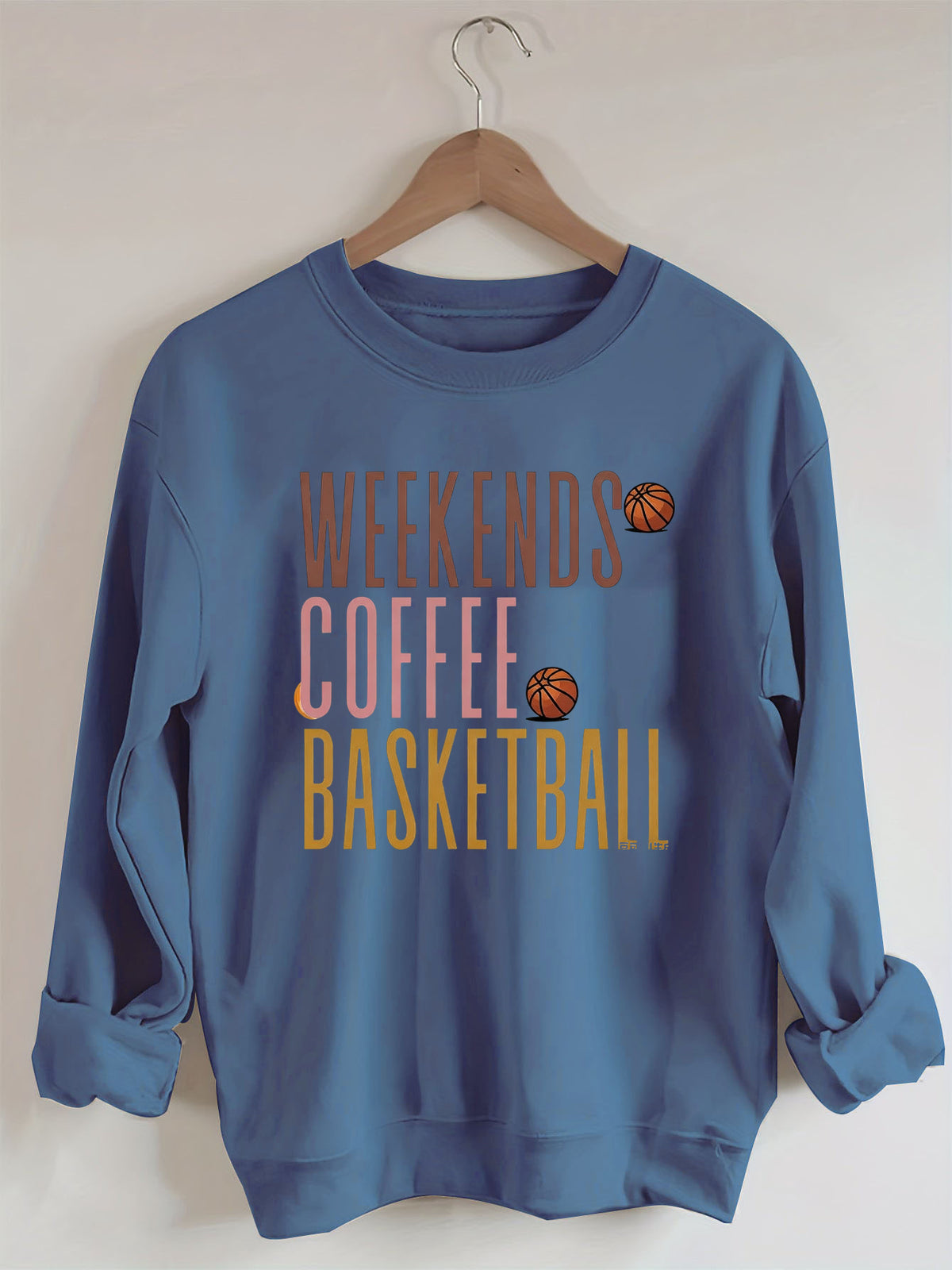 Weekends Coffee Basketball Sweatshirt