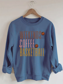 Weekends Coffee Basketball Sweatshirt
