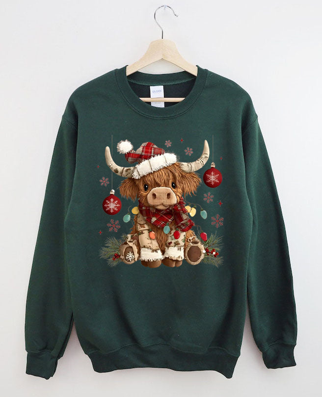 Christmas Highland Cow Sweatshirt