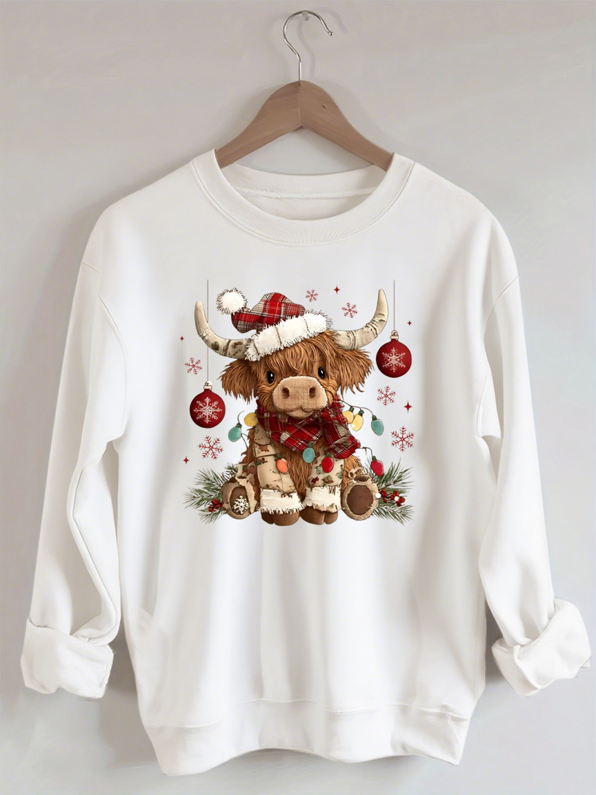Christmas Highland Cow Sweatshirt